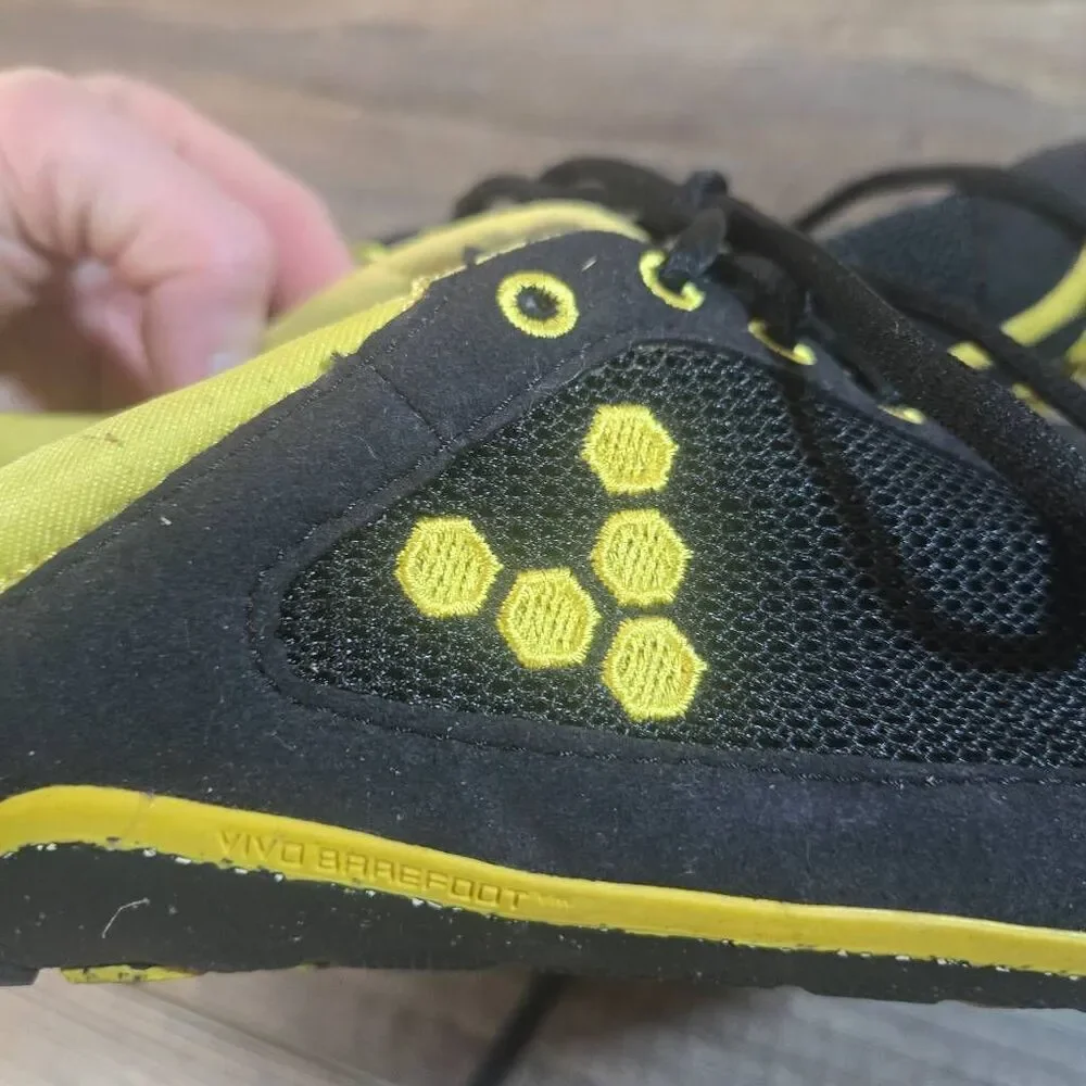 Vivobarefoot Neo Midfoot running shoes sneakers size 10 men's black yellow